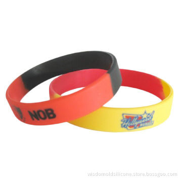 Silicone Wristband with Customized Logo and Sizes